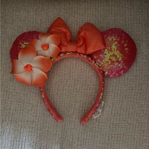 Disney Aulani Resort Orange Plumeria Minnie Ears